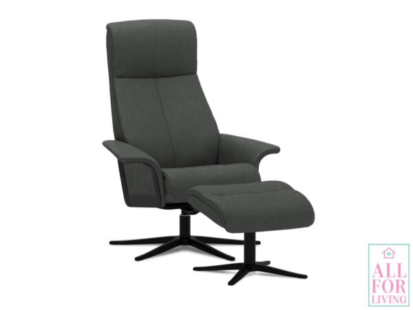 Relaxsessel Scandi 1300 Caprice, Farbe: Grey, Sternfuß, Farbe: Matt Schwarz