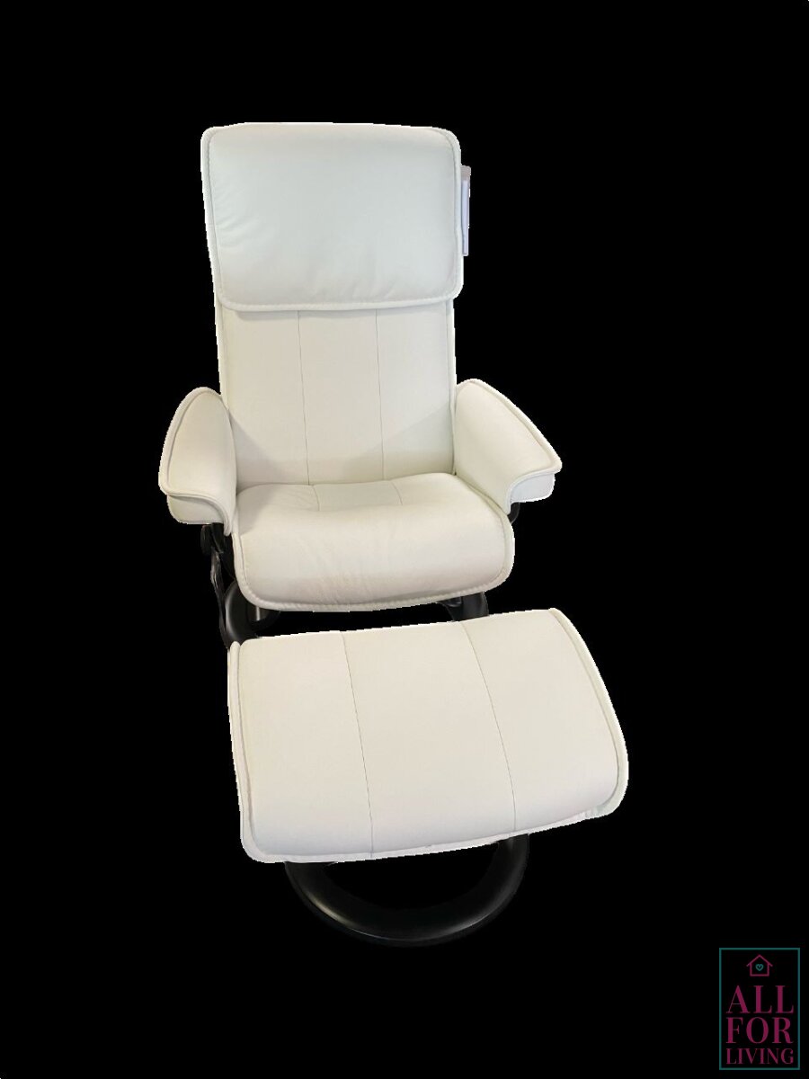 Stressless® Admiral (M) Classic Sessel mit Hocker Batick Snow